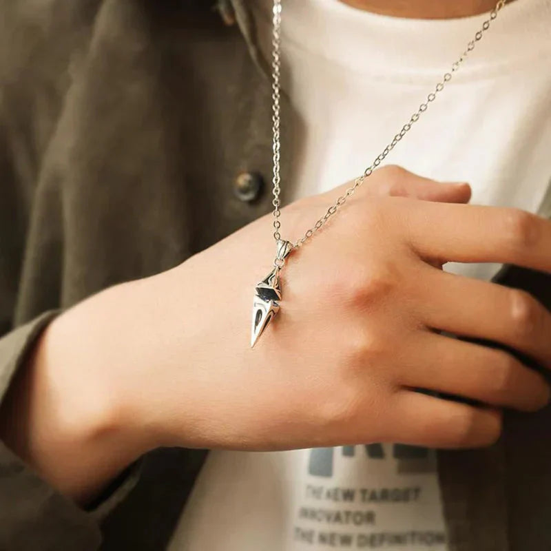 Naferio Vinkelformad Blå Sten Halsband