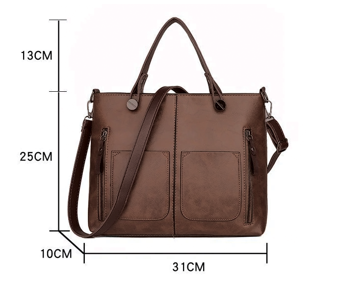 Naferio - veganskt läder, strukturerad toteväska