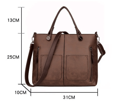 Naferio - veganskt läder, strukturerad toteväska