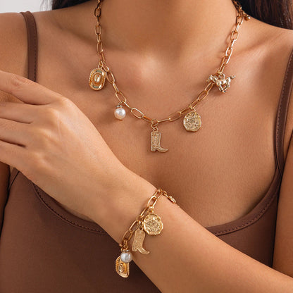 Gyllene Prairie Charms-choker