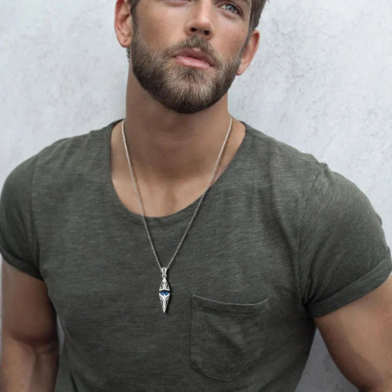 Naferio Vinkelformad Blå Sten Halsband