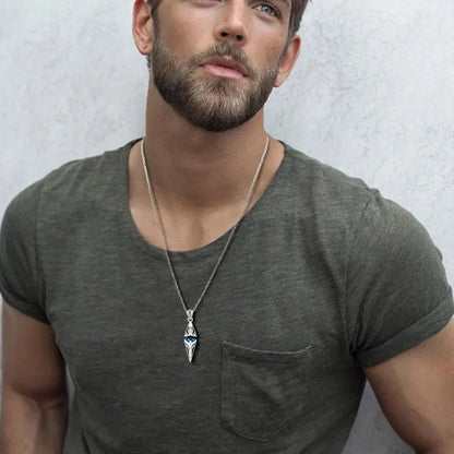 Naferio Vinkelformad Blå Sten Halsband