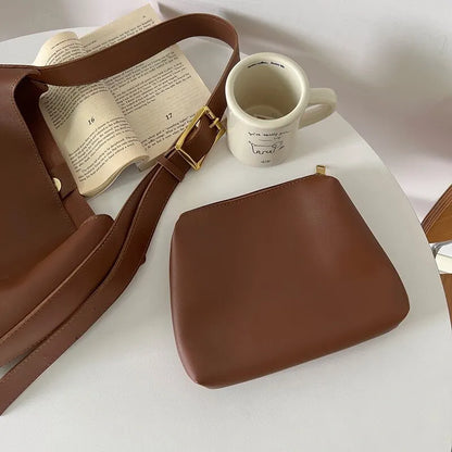 Naferio - veganskt läder minimalistisk axelväska